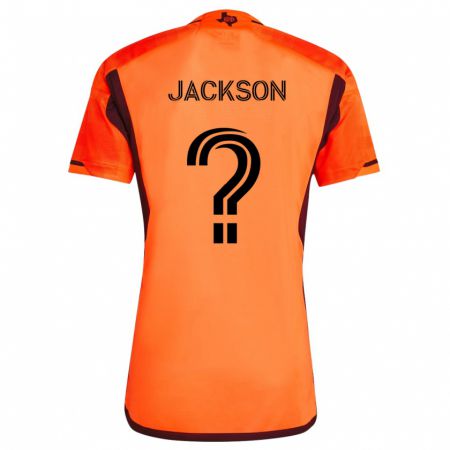 Kandiny Hombre Camiseta Parker Jackson #0 Naranja Negro 1ª Equipación 2024/25 La Camisa