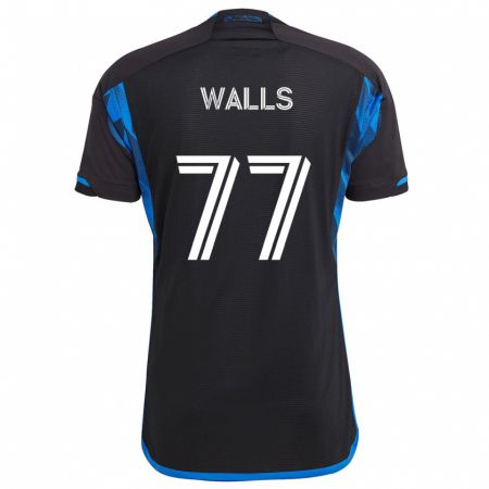 Kandiny Herren Casey Walls #77 Blau Schwarz Heimtrikot Trikot 2024/25 T-Shirt Österreich