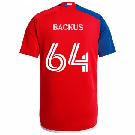 Kandiny Heren Braeden Backus #64 Blauw Rood Thuisshirt Thuistenue 2024/25 T-Shirt België