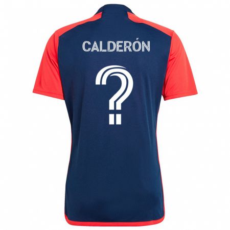 KandinyメンズGio Calderón#0青 赤ホームシャツ2024/25ジャージーユニフォーム