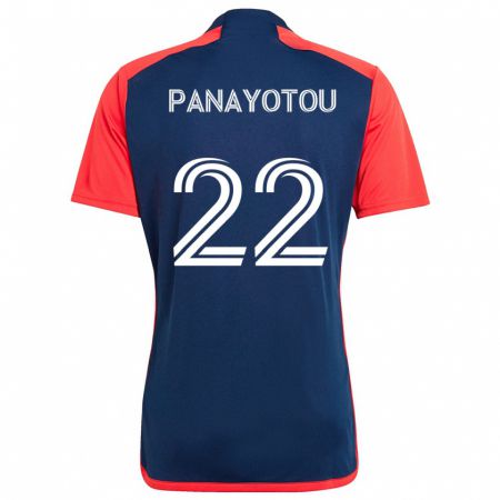 Kandiny Heren Jack Panayotou #22 Blauw Rood Thuisshirt Thuistenue 2024/25 T-Shirt België