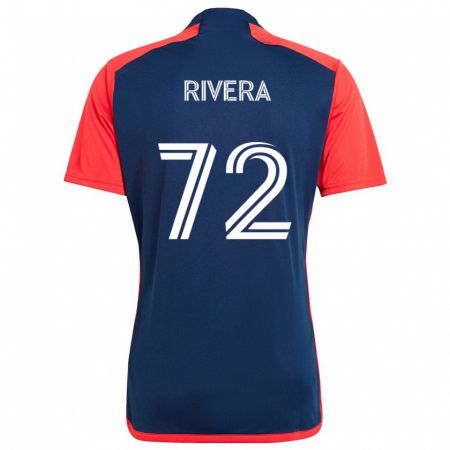 Kandiny Uomo Maglia Damián Rivera #72 Blu Rosso Kit Gara Home 2024/25 Maglietta