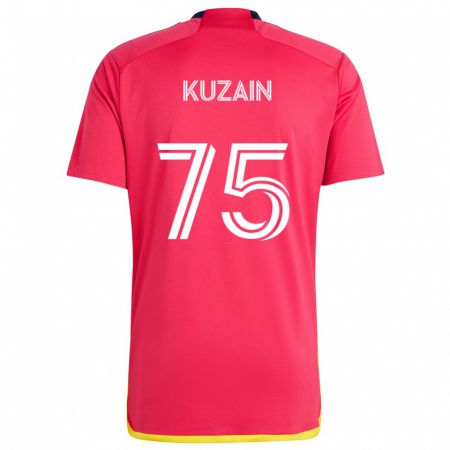 Kandiny Uomo Maglia Wan Kuzain #75 Rosso Blu Kit Gara Home 2024/25 Maglietta