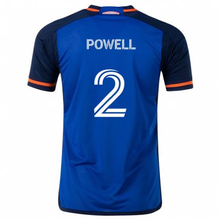 Kandiny Uomo Maglia Alvas Powell #2 Blu Bianco Kit Gara Home 2024/25 Maglietta