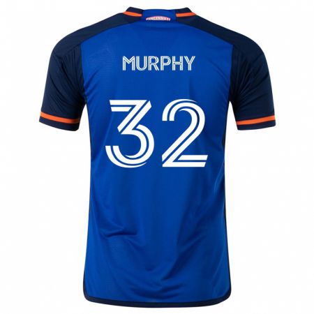 Kandiny Hombre Camiseta Ian Murphy #32 Azul Blanco 1ª Equipación 2024/25 La Camisa