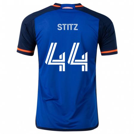 Kandiny Heren Ben Stitz #44 Blauw Wit Thuisshirt Thuistenue 2024/25 T-Shirt