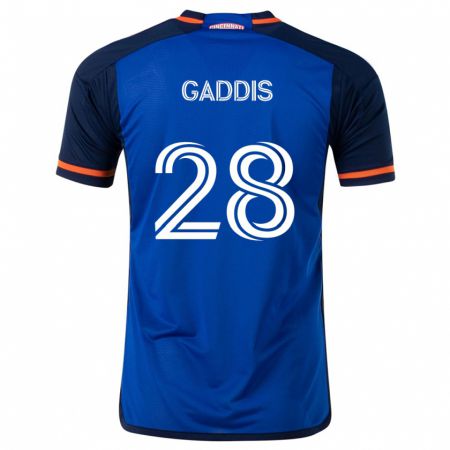 Kandiny Uomo Maglia Raymon Gaddis #28 Blu Bianco Kit Gara Home 2024/25 Maglietta