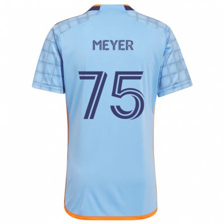 Kandiny Uomo Maglia Will Meyer #75 Blu Arancione Kit Gara Home 2024/25 Maglietta