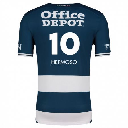 Kandiny Uomo Maglia Jennifer Hermoso #10 Blu Bianco Kit Gara Home 2024/25 Maglietta