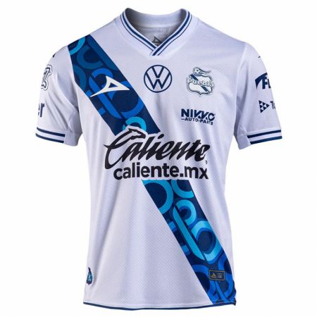 Kandiny Uomo Maglia Jair González #10 Bianco Blu Navy Kit Gara Home 2024/25 Maglietta