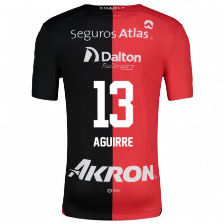 Kandiny Hombre Camiseta Gaddi Aguirre #13 Negro Rojo 1ª Equipación 2024/25 La Camisa