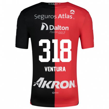 Kandiny Hombre Camiseta Lissandro Ventura #318 Negro Rojo 1ª Equipación 2024/25 La Camisa