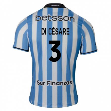 Kandiny Heren Marco Di Césare #3 Blauw Wit Zwart Thuisshirt Thuistenue 2024/25 T-Shirt België