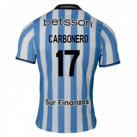 Kandiny Hombre Camiseta Johan Carbonero #17 Azul Blanco Negro 1ª Equipación 2024/25 La Camisa