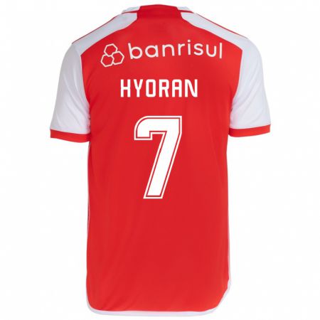 Kandiny Heren Hyoran #7 Rood Wit Thuisshirt Thuistenue 2024/25 T-Shirt België