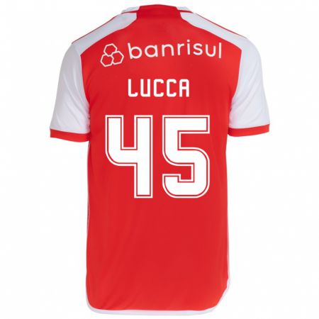 Kandiny Uomo Maglia Lucca #45 Rosso Bianco Kit Gara Home 2024/25 Maglietta