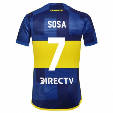 Kandiny Uomo Maglia Elián Sosa #7 Blu Giallo Kit Gara Home 2024/25 Maglietta