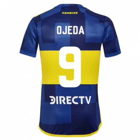 Kandiny Hombre Camiseta Andrea Ojeda #9 Azul Amarillo 1ª Equipación 2024/25 La Camisa México