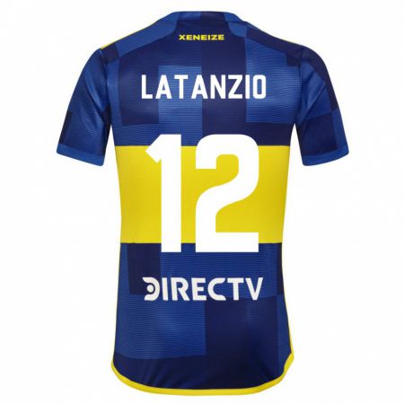 Kandiny Hombre Camiseta Florencia Latanzio #12 Azul Amarillo 1ª Equipación 2024/25 La Camisa México