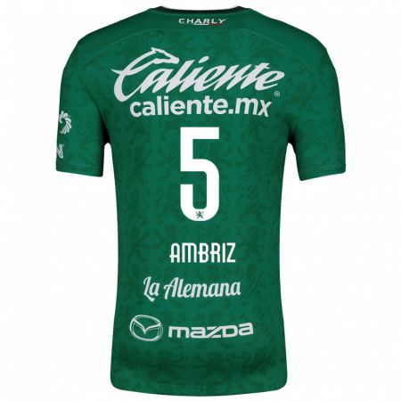 Kandiny Uomo Maglia Fidel Ambríz #5 Verde Bianco Kit Gara Home 2024/25 Maglietta