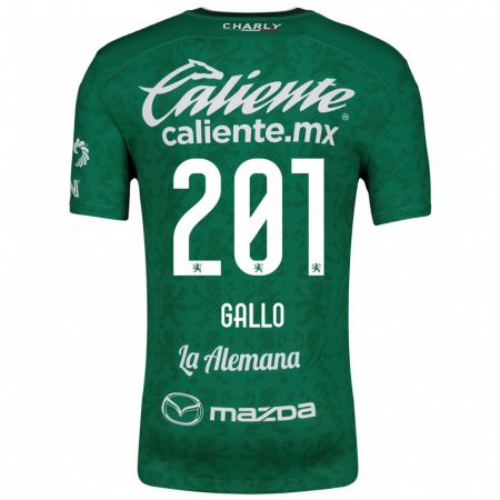 Kandiny Uomo Maglia Andrés Gallo #201 Verde Bianco Kit Gara Home 2024/25 Maglietta