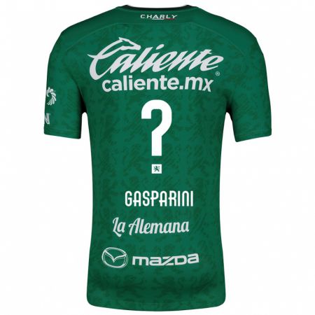 KandinyメンズJoaquín Gasparini#0グリーンホワイトホームシャツ2024/25ジャージーユニフォーム