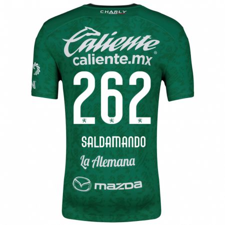 Kandiny Uomo Maglia José Saldamando #262 Verde Bianco Kit Gara Home 2024/25 Maglietta