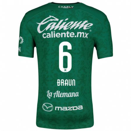 Kandiny Uomo Maglia Sophia Braun #6 Verde Bianco Kit Gara Home 2024/25 Maglietta