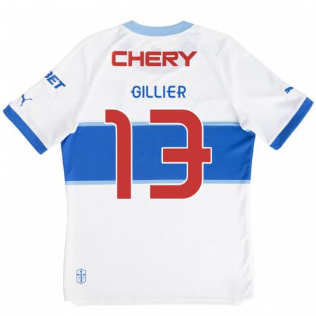 Kandiny Uomo Maglia Thomas Gillier #13 Bianco Blu Kit Gara Home 2024/25 Maglietta