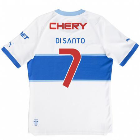 Kandiny Herren Franco Di Santo #7 Weiß Blau Heimtrikot Trikot 2024/25 T-Shirt Österreich