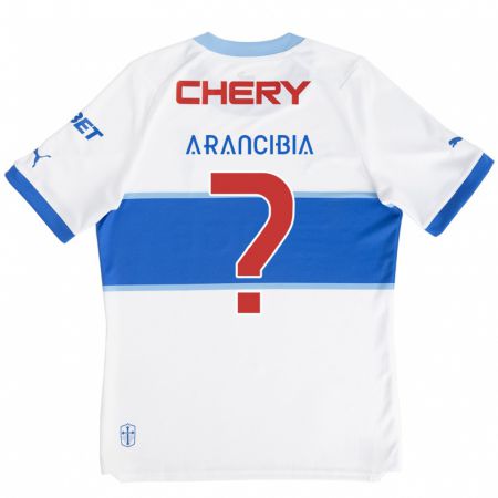 Kandiny Uomo Maglia Carlos Arancibia #0 Bianco Blu Kit Gara Home 2024/25 Maglietta