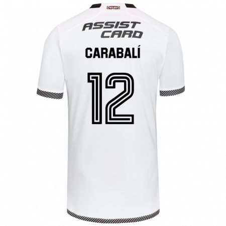 Kandiny Uomo Maglia Omar Carabalí #12 Bianco Nero Kit Gara Home 2024/25 Maglietta