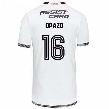 Kandiny Heren Óscar Opazo #16 Wit Zwart Thuisshirt Thuistenue 2024/25 T-Shirt