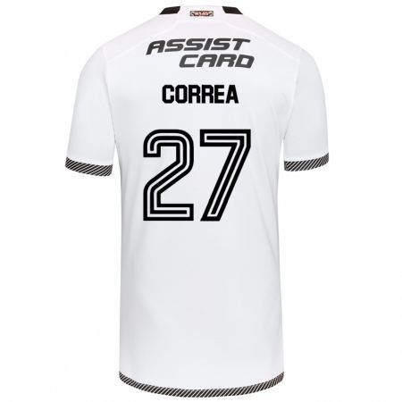 Kandiny Heren Javier Correa #27 Wit Zwart Thuisshirt Thuistenue 2024/25 T-Shirt