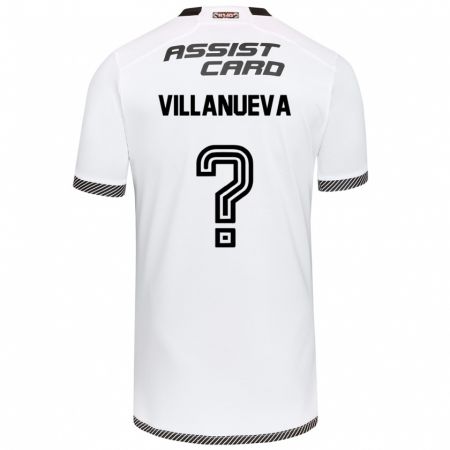 Kandiny Uomo Maglia Eduardo Villanueva #0 Bianco Nero Kit Gara Home 2024/25 Maglietta