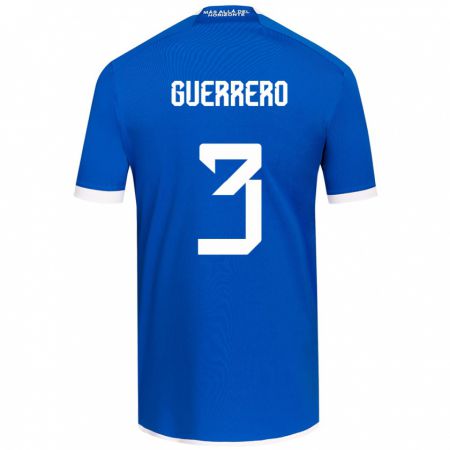 Kandiny Hombre Camiseta Carla Guerrero #3 Azul Blanco 1ª Equipación 2024/25 La Camisa