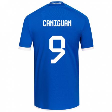 Kandiny Hombre Camiseta Franchesca Caniguán #9 Azul Blanco 1ª Equipación 2024/25 La Camisa