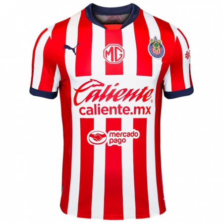 Kandiny Hombre Camiseta Xandor Camacho #234 Rojo Blanco Azul 1ª Equipación 2024/25 La Camisa