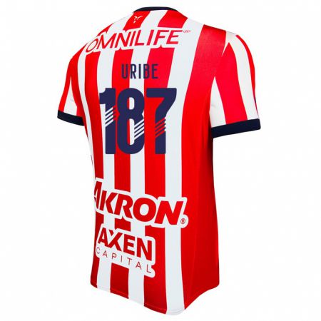 Kandiny Heren Juan Uribe #187 Rood Wit Blauw Thuisshirt Thuistenue 2024/25 T-Shirt België