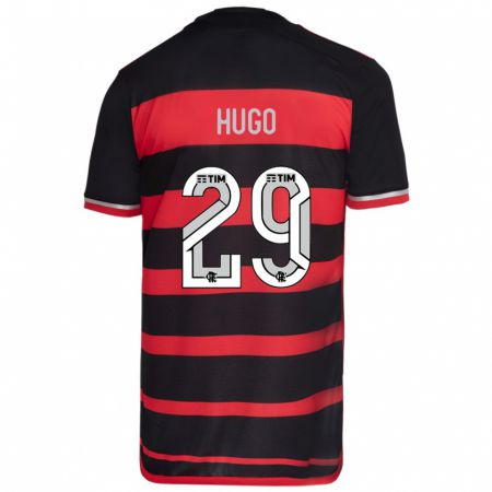 Kandiny Uomo Maglia Victor Hugo #29 Rosso Nero Kit Gara Home 2024/25 Maglietta