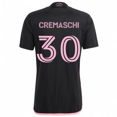 Kandiny Uomo Maglia Benja Cremaschi #30 Nero Kit Gara Away 2024/25 Maglietta