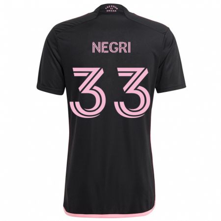 Kandiny Heren Franco Negri #33 Zwart Uitshirt Uittenue 2024/25 T-Shirt