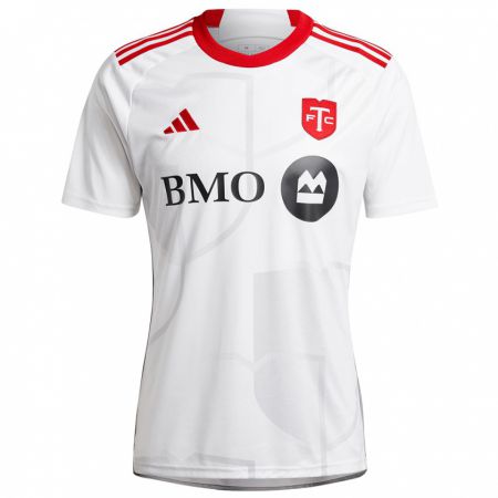 Kandiny Uomo Maglia Michael Bradley #4 Bianco Rosso Kit Gara Away 2024/25 Maglietta