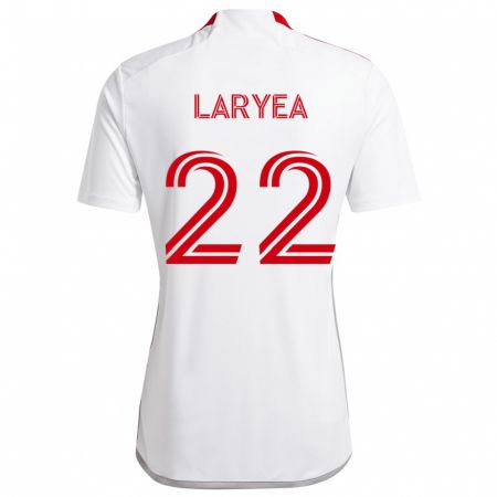 Kandiny Uomo Maglia Richie Laryea #22 Bianco Rosso Kit Gara Away 2024/25 Maglietta