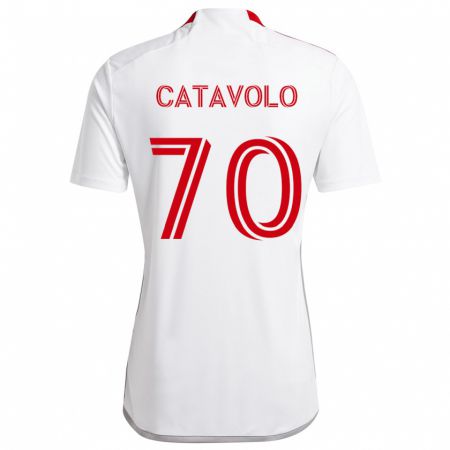 Kandiny Heren Matthew Catavolo #70 Wit Rood Uitshirt Uittenue 2024/25 T-Shirt België