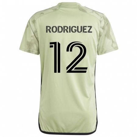 Kandiny Uomo Maglia Jeremi Rodríguez #12 Verde Chiaro Kit Gara Away 2024/25 Maglietta