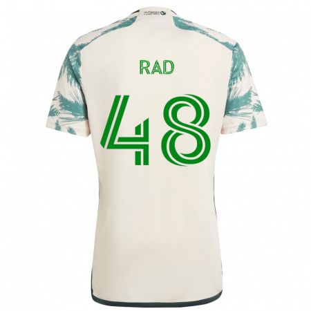 Kandiny Hombre Camiseta Kaveh Rad #48 Beige Marrón 2ª Equipación 2024/25 La Camisa México