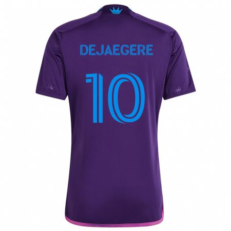 Kandiny Heren Brecht Dejaegere #10 Paarsblauw Uitshirt Uittenue 2024/25 T-Shirt België