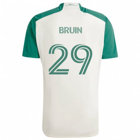 Kandiny Heren Will Bruin #29 Bruine Kleuren Groen Uitshirt Uittenue 2024/25 T-Shirt