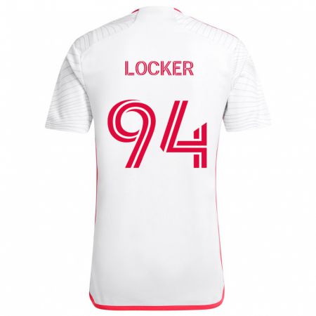 Kandiny Uomo Maglia Carson Locker #94 Bianco Rosso Kit Gara Away 2024/25 Maglietta